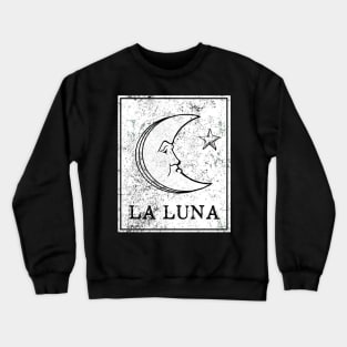 La Luna Loteria Mexican Tarot Card Crewneck Sweatshirt